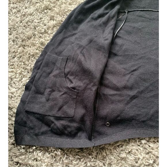 95 LULULEMON GRAY CABIN YOGI WRAP HOOD REVERSIBLE CARDIGAN SWEATER sz 4 6 - Picture 3 of 8